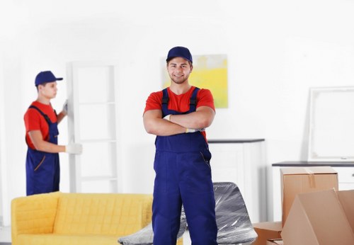 Removal team preparing a home move in Hackney