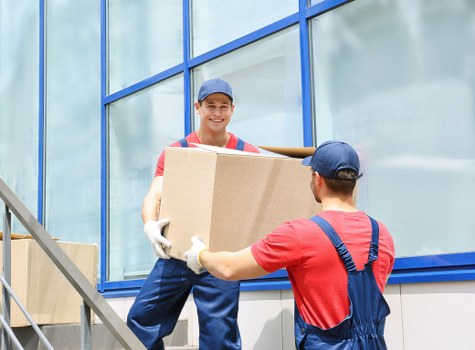 Commercial moving team handling office relocation in Hackney