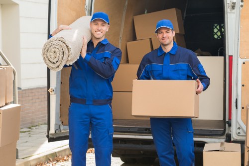 Packing and loading household items for a Hackney house move