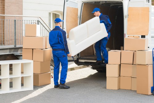 Furniture loading and transport for a Hackney flat move