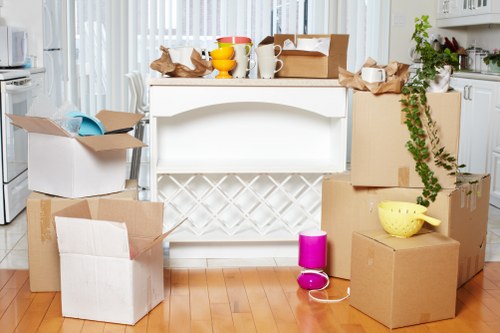 Student flat contents being loaded for transport in Hackney