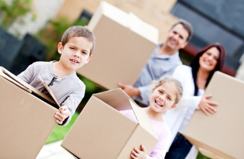 Moving crew handling flats and access challenges in Hackney