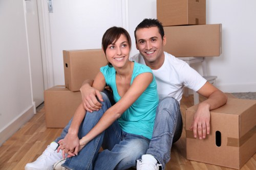 Careful loading of household furniture for a local removal in Hackney