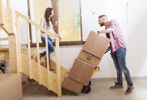 Careful loading of household furniture for a same day removal