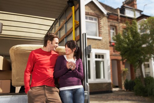 Piano removal service planning with equipment and vehicle for Hackney customers